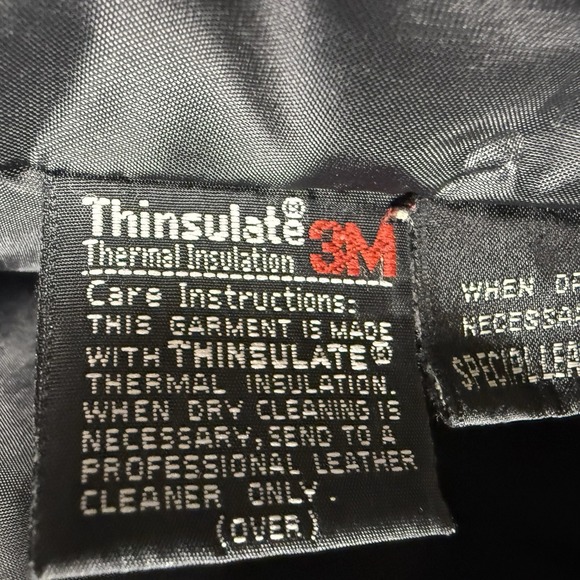 Wilsons Leather Experts Men's XLT Thinsulate 3M Heavy Zip Jacket Black‎ VTG - Picture 12 of 15